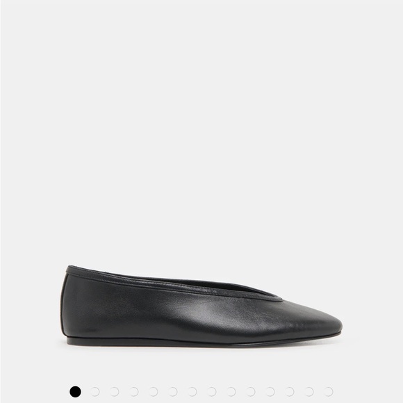 Dolce Vita Braidy Black Leather Ballet Flats - Picture 1 of 5